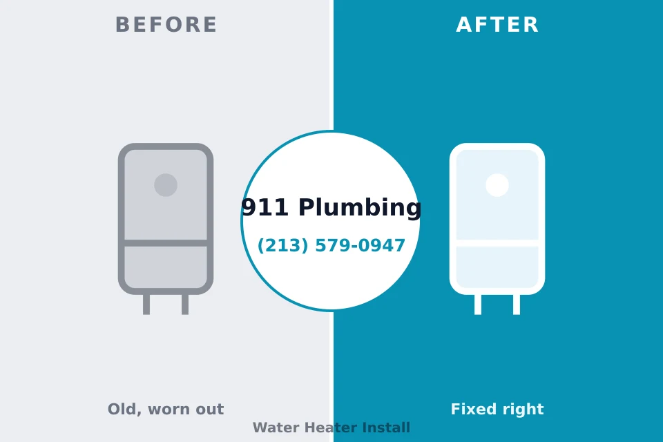Before and after: plumbing company LaSalle, IL
